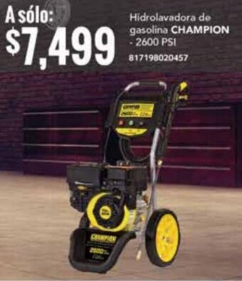 City Club Hidrolavadora de gasolina CHAMPION - 2600 PSI 817198020457 oferta