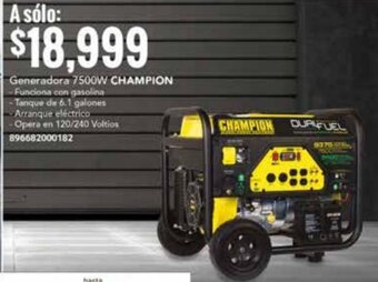 City Club Generadora 7500W CHAMPION oferta