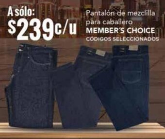City Club Pantalón de mezclilla para caballero MEMBER'S CHOICE CÓDIGOS SELECCIONADOS oferta