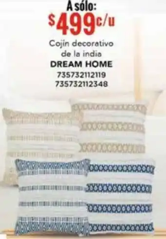 Cojín decorativo de la india DREAM HOME 735732112119 735732112348