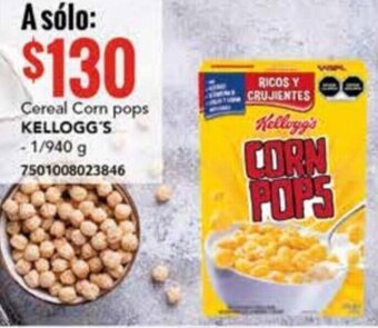 City Club Cereal Corn pops KELLOGG'S - 1/940 g 7501008023846 oferta