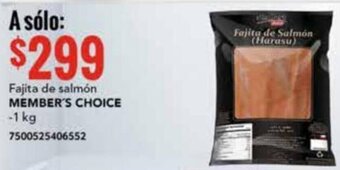 City Club Fajita de salmón MEMBER'S CHOICE -1 kg oferta