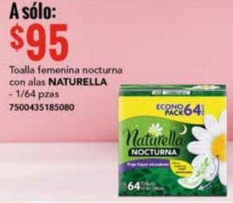 City Club Toalla femenina nocturna con alas NATURELLA 1/64 pzas oferta