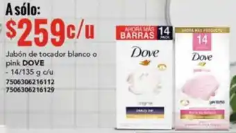 City Club Jabón de tocador blanco o pink DOVE 14/135g oferta
