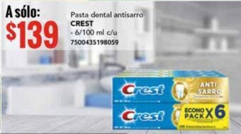 City Club Pasta dental antisarro CREST 6/100ml oferta