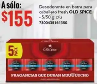 City Club Desodorante en barra para caballero fresh OLD SPICE -5/50 g c/u 7500435161350 oferta