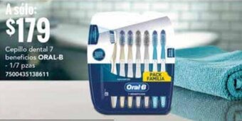 Cepillo dental 7 beneficios ORAL-B -1/7 pzas 7500435138611