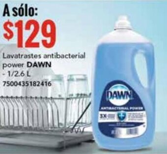 Lavatrastes antibacterial power DAWN 1/2.6L