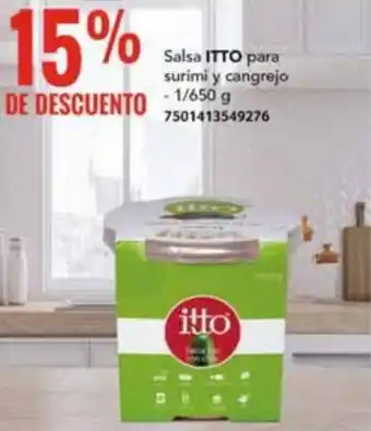City Club Salsa ITTO para surimi y cangrejo - 1/650 g 7501413549276 oferta