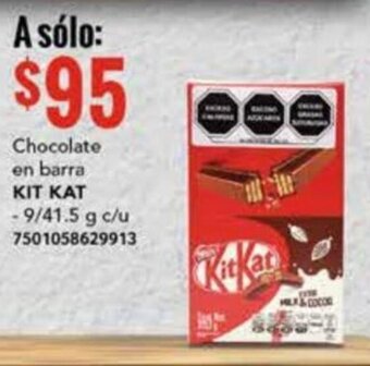 City Club Chocolate en barra KIT KAT 9/41.5G oferta
