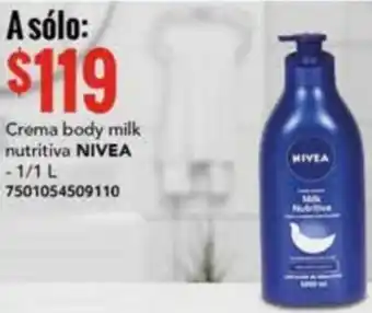 Crema body milk nutritiva NIVEA - 1/1 L 7501054509110
