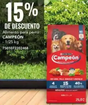 City Club Alimento para perro CAMPEÓN -1/25 kg 7501072202468 oferta