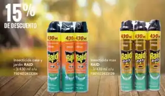 Insecticida casa y jardín RAID 3/430ml