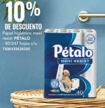 Papel higiénico maxi resist PÉTALO - 40/247 hojas c/u 7506425626205