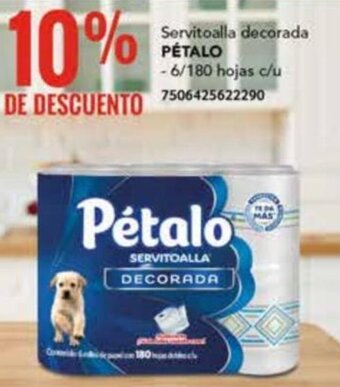 City Club Servitoalla decorada PÉTALO - 6/180 hojas c/u oferta