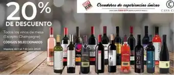 City Club Todos los vinos de mesa (Excepto Champagne) CÓDIGOS SELECCIONADOS oferta