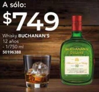 City Club Whisky BUCHANAN'S 12 AÑOS 1/750ML oferta
