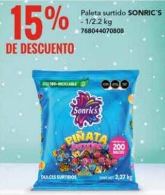 City Club Paleta surtido SONRIC'S - 1/2.2 kg 768044070808 oferta