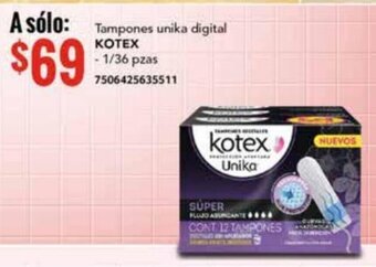 Tampones unika digital KOTEX 1/36 PZAS