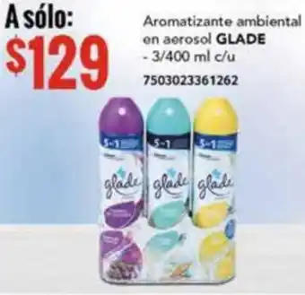 City Club Aromatizante ambiental en aerosol GLADE -3/400 ml c/u 7503023361262 oferta