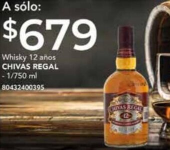 City Club Whisky 12 años CHIVAS REGAL -1/750 ml 80432400395 oferta