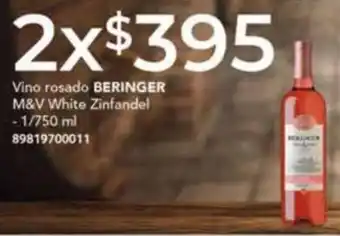 City Club Vino rosado BERINGER M&V White Zinfandel -1/750 ml 89819700011 oferta