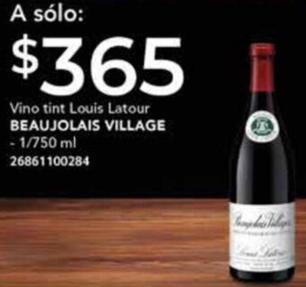 City Club Vino tint Louis Latour BEAUJOLAIS VILLAGE -1/750 ml 26861100284 oferta