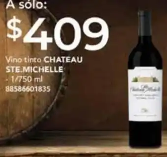 City Club Vino tinto CHATEAU STE.MICHELLE - 1/750 ml 88586601835 oferta