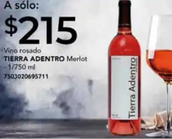 City Club Vino rosado TIERRA ADENTRO Merlot -1/750 ml 7503020695711 oferta