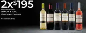 Vinos reservados CONCHA Y TORO CÓDIGOS SELECCIONADOS