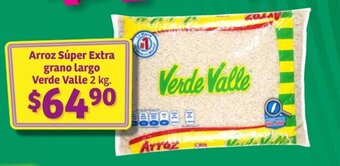 Soriana Híper Arroz Súper Extra grano largo Verde Valle 2 kg. oferta