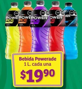 Soriana Híper Bebida Powerade 1 L. cada una oferta