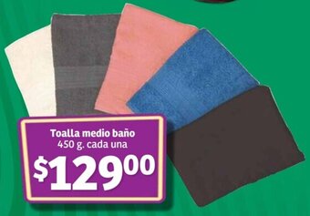 Soriana Híper Toalla medio baño 450 g. cada una oferta