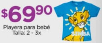 Chedraui Playera para bebé Talla: 2-3x oferta
