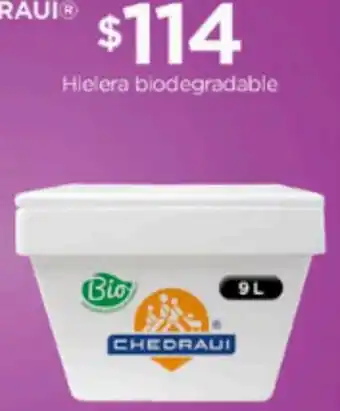 Chedraui Hielera biodegradable oferta