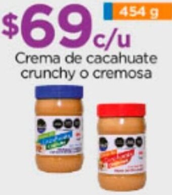 Chedraui Crema de cacahuate crunchy o cremosa oferta