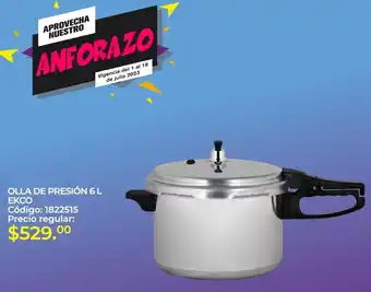 Almacenes Anfora OLLA DE PRESIÓN 6 L EKCO oferta