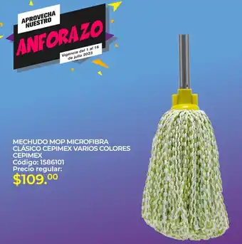 MECHUDO MOP MICROFIBRA CLÁSICO CEPIMEX VARIOS COLORES CEPIMEX