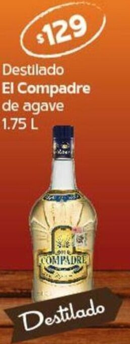 Arteli Destilado El Compadre de agave 1.75 L oferta