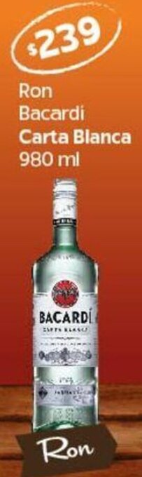 Arteli Ron Bacardi Carta Blanca 980 ml oferta