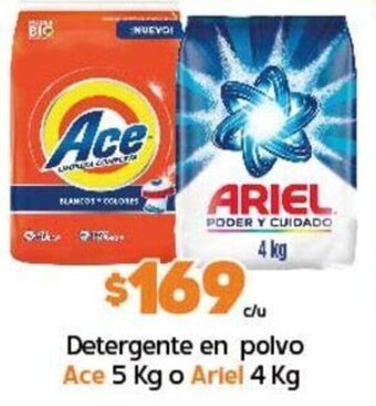 Arteli Detergente en polvo Ace 5 Kg o Ariel 4 Kg oferta
