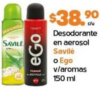 Arteli Desodorante en aerosol Savilé o Ego v/aromas 150 ml oferta