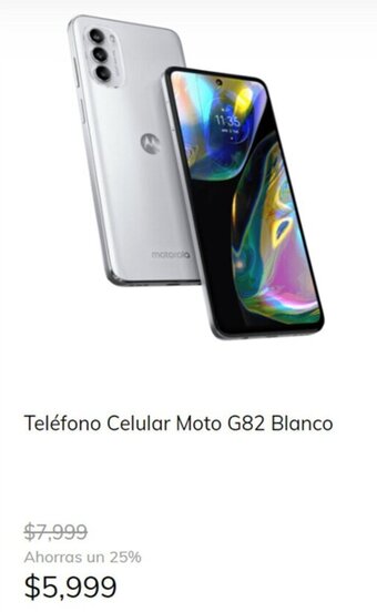 Teléfono Celular Moto G82 Blanco
