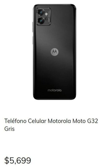 MOBO Teléfono Celular Motorola Moto G32 Gris oferta