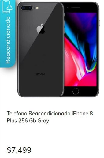 MOBO Telefono Reacondicionado iPhone 8 Plus 256 Gb Gray oferta