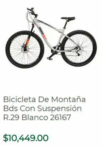 Bicicleta De Montaña Bds Con Suspensión R.29 Blanco 26167
