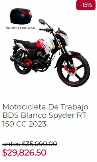 La Marina Motocicleta De Trabajo BDS Blanco Spyder RT 150 CC 2023 oferta