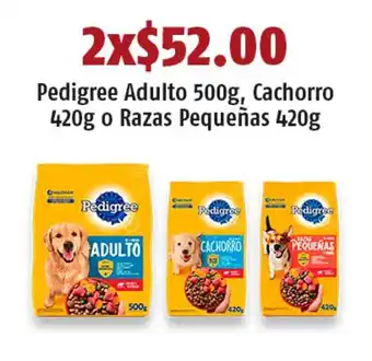 OXXO Pedigree Adulto 500g, Cachorro 420g o Razas Pequeñas 420g x 2 oferta