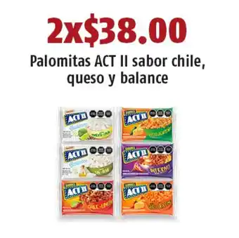 Palomitas ACT Il sabor chile, queso y balance x 2
