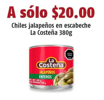 Chiles jalapeños en escabeche La Costeña 380g